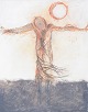 L'Art presents: Nis Schmidt, "Salme", mixed media on paper, listed Danish visual artist.