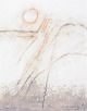 L'Art presents: Nis Schmidt, "Vinteretude", mixed media on paper, listed Danish visual artist.