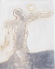L'Art presents: Nis Schmidt, "OP 1", mixed media on paper, listed Danish visual artist.