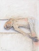 L'Art presents: Nis Schmidt, "Graven", mixed media on paper, listed Danish visual artist.
