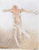 L'Art presents: Nis Schmidt, "Påske II", mixed media on paper, listed Danish visual artist.