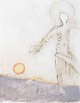 L'Art presents: Nis Schmidt, "To sole", mixed media on paper, listed Danish visual artist.