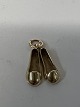 A pair of shoe pendants / charms in 14 carat ...