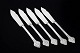 L'Art presents: Evald Nielsen, set of five fish knives.