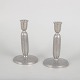 L'Art presents: Just Andersen, set of two pewter candlesticks.
