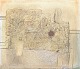 L'Art presents: Kaj Siesjö, abstract mixed media on board, 1968, listed Swedish artist.