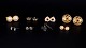 L'Art presents: Set of Eight Pairs of Vintage Ear Clips / Earrings. Bijouterie. 20th Century.
