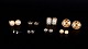 L'Art presents: Set of Eight Pairs of Vintage Ear Clips / Earrings. Bijouterie. 20th Century.