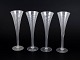 L'Art presents: Set of four Swedish champagne glasses.