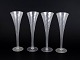 L'Art presents: Set of four Swedish champagne glasses.