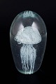 Skandinavisk kunstglasskulptur med vandmand.