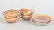 L'Art presents: Japanese Kutani Art Deco, set of six teacups with matching saucers.