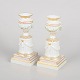 Royal Copenhagen, set of two Flora Danica candlesticks.