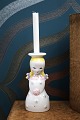 K&Co. presents: Nymolle Christmas angels in faience with yellow hair and space for a small fir branch or candle ...