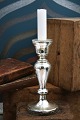 K&Co. presents: Antique, 19th century candlestick in mouth-blown Mercury Glass. H: 19cm.