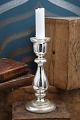 K&Co. presents: Antique, 19th century candlestick in mouth-blown Mercury Glass. H: 19cm.