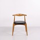 Hans J. Wegner CH20 Chair in Oak and Black Leather for ...