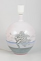L'Art presents: Unique Danish ceramic lamp, signed Leif.