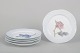 L'Art presents: Royal Copenhagen Art Nouveau, set of five plates with floral motifs.