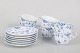 L'Art presents: Royal Copenhagen, Blue Fluted Half Lace, set of six cups and saucers.
