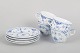 L'Art presents: Royal Copenhagen, Blue Fluted Half Lace, set of four cups and saucers.