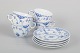 L'Art presents: Royal Copenhagen, Blue Fluted Half Lace, set of four cups and saucers.