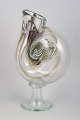 L'Art presents: Michael Bang for Holmegaard, large snail art glass vase.