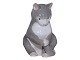 Antik K presents: Bing & Grondahl figurineGrey cat with white spot playing