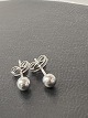 Antik Huset presents: Earrings in 14 carat white gold, ball-shaped.