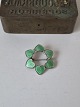 Karstens Antik presents: Volmer Bahner vintage heart brooch in sterling silver and green enamel