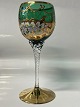 Rømerglass Red wine with floral motif, Green.Height ...
