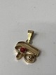 Eye of Horus, with red coral Pendant / Charms in 14 ...