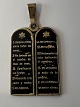 Antik Huset presents: The Ten Commandments tablet pendant in sterling silver.Height 3.2 cm.