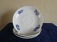 Antikkram presents: Blue Flower Plain Danish porcelain. Set of 3 saucers No 8041 from 1898-1923 for the coffee ...