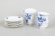 L'Art presents: Royal Copenhagen, Blue Flower Angular, set of six coffee cups and saucers.