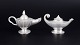 L'Art presents: Just Andersen, pair of pewter oil lamps.