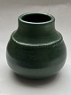 Smaller bulb pottery vase from L. Hjorth in green glaze