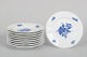 Royal Copenhagen Blue Flower Angular, set of nine plates.