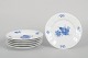 Royal Copenhagen Blue Flower Angular, set of six plates.