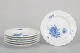 L'Art presents: Royal Copenhagen Blue Flower Curved, set of six salad plates.