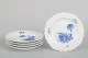 L'Art presents: Royal Copenhagen Blue Flower Curved, set of five salad plates.