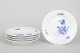 L'Art presents: Royal Copenhagen Blue Flower Curved, set of five luncheon plates.