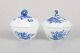 L'Art presents: Royal Copenhagen Blue Flower Curved and Braided, pair of lidded sugar bowls.