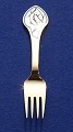 Michelsen Christmas fork 1997 of Danish gilt sterling silver