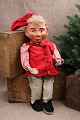 K&Co. presents: Cute, old shop Santa Claus with felt clothes, painted papier-mâché head and bendable arms and ...