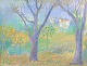 L'Art presents: Vuokko Johansen, landscape, oil on canvas, listed Danish artist.