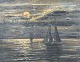 Moster Olga - Antik og Design presents: Carl LarsenSailing ship in moonlightDKK 800