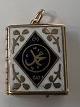Antik Huset presents: 14 carat gold. Book with enamel.Charms / Pendants.Height 2.0 cm.