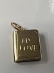 Antik Huset presents: 14 karat gold. Book engraved with My Love.Charms / Pendants.Height 1.6 cm.