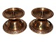 Antik K presents: P. Iversen Brass FoundryPair of brass candlesticks for pillar candles